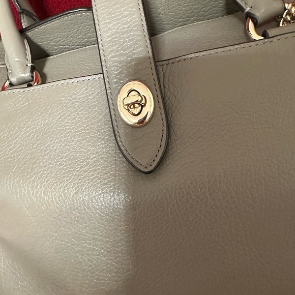 Grey Lambskin Coach New York Handbag - Picture 2 of 4